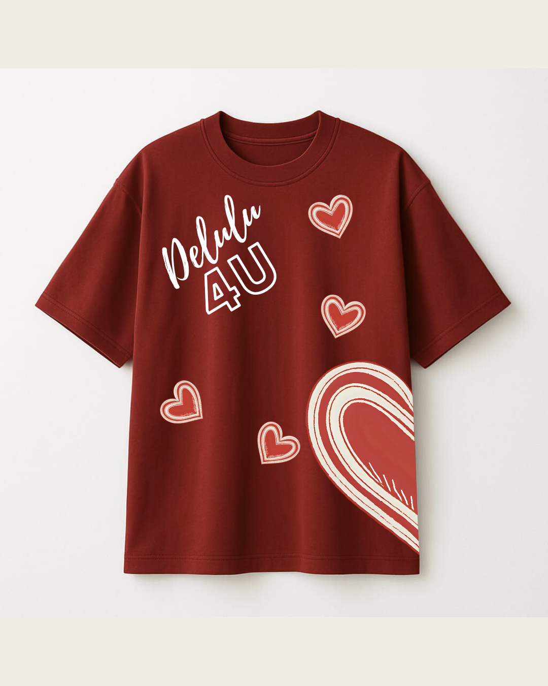 Delulu 4U French Terry Oversized Unisex T-Shirt
