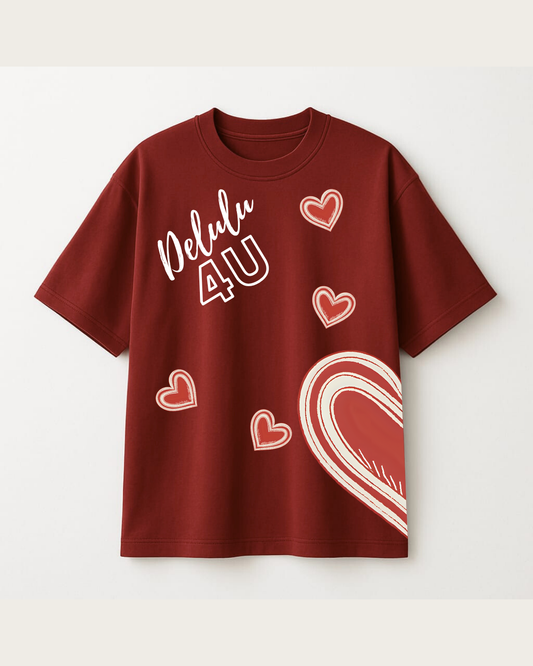 Delulu 4U French Terry Oversized Unisex T-Shirt