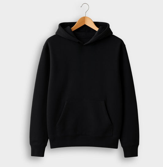 All Black - Ultra-soft Cotton-fleece Winter Hoodie