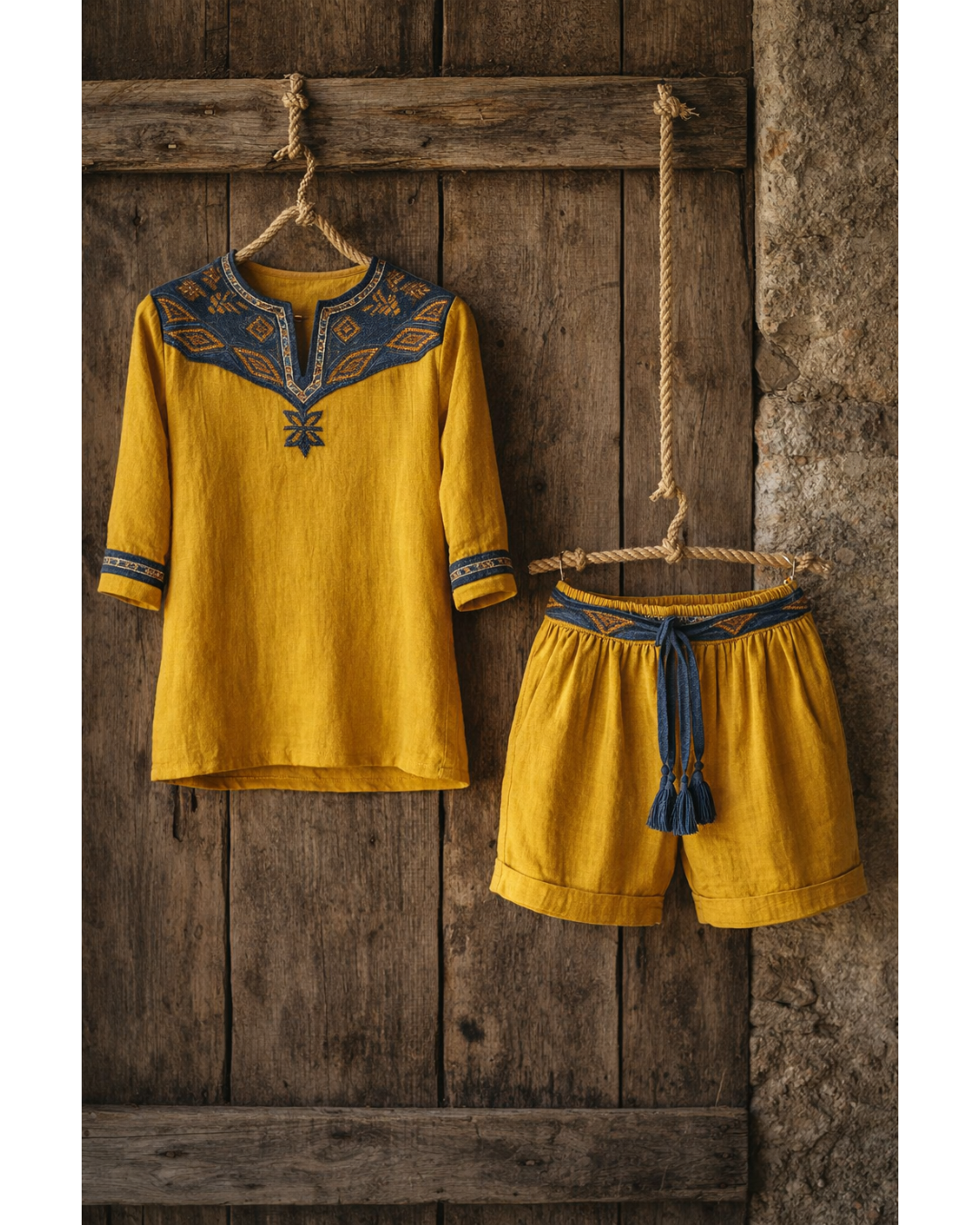 Negrito Boho Holiday Set – Mustard & Indigo