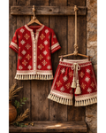 Negrito Boho Holiday Set - Red & Cream