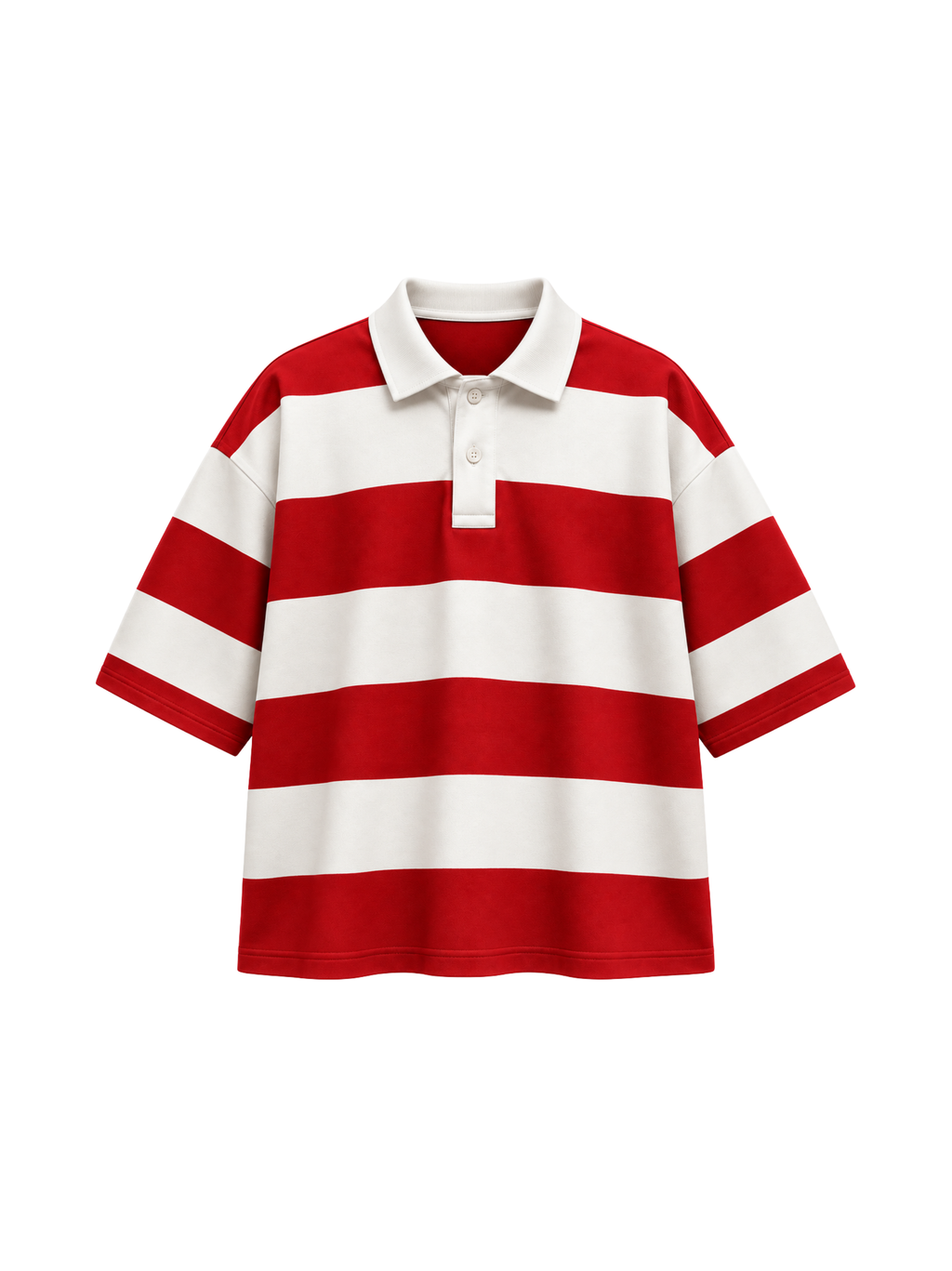 Unisex Oversized Striped Polo