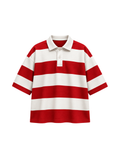 Unisex Oversized Striped Polo